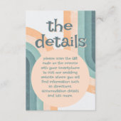 70年代ヴィンテージレインボー結婚ズ エンクロージャーカード (正面)