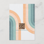 70年代ヴィンテージレインボー結婚ズ エンクロージャーカード (裏面)