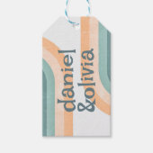 70年代ヴィンテージレインボー結婚ズ ギフトタグ (正面)