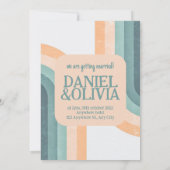 70年代ヴィンテージレインボー結婚ズ セーブザデート (裏面)