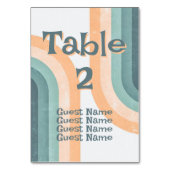 70年代ヴィンテージレインボー結婚ズ テーブルナンバー (正面)