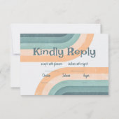 70年代ヴィンテージレインボー結婚ズ 出欠カード (裏面)