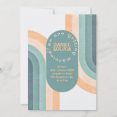 70年代ヴィンテージレインボー結婚ズ 招待状 (正面)