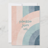 70年代ヴィンテージレインボー結婚ズ 招待状 (裏面)