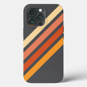 70年代ヴィンテージレトロストライプの iPhone 13 PROケース