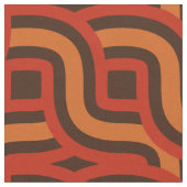 70年代ヴィンテージ色レトロ織りパターン ファブリック (クローズアップ)