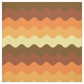 70年代ヴィンテージ茶色の黄色いオレンジストライプ波織物 ファブリック (見本)