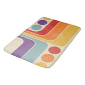 70年代半モダンばレトロヴィンテージスタイル幾何学的デザイン バスマット (アングル)