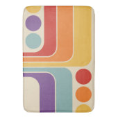 70年代半モダンばレトロヴィンテージスタイル幾何学的デザイン バスマット (正面縦)