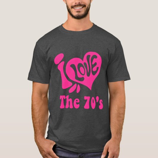 70年代大好き レトロ 音楽 レディース ノベルティ Tシャツ (正面)