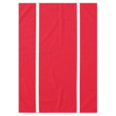 70年代明るい赤カラフル白スポーティストライプ テーブルクロス (正面)