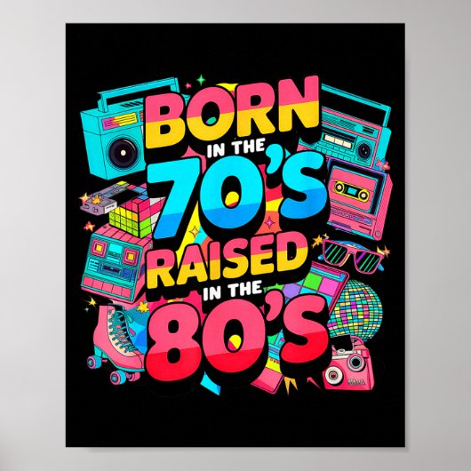 70年代生まれ80年代育ち メンズ レディース ポスター (正面)