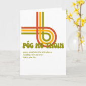 70年代風アイルランドのPóg mo thóin カード (黄色い花)