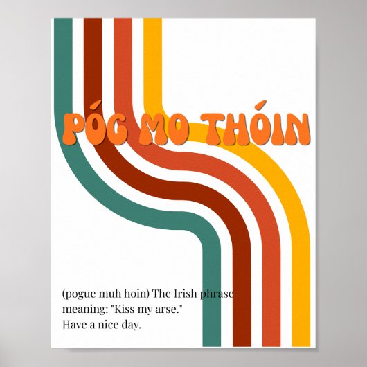 70年代風アイルランドのPóg mo thóin ポスター (正面)