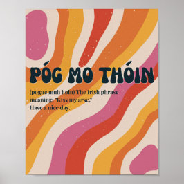 70年代風アイルランドのPóg mo thóin ポスター