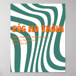 70年代風アイルランドのPóg mo thóin ポスター