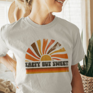70年代風レトロ サマーサンセット サンライズ 日の出 日の入り 夕焼け 朝焼け 太陽の光線 Tシャツ