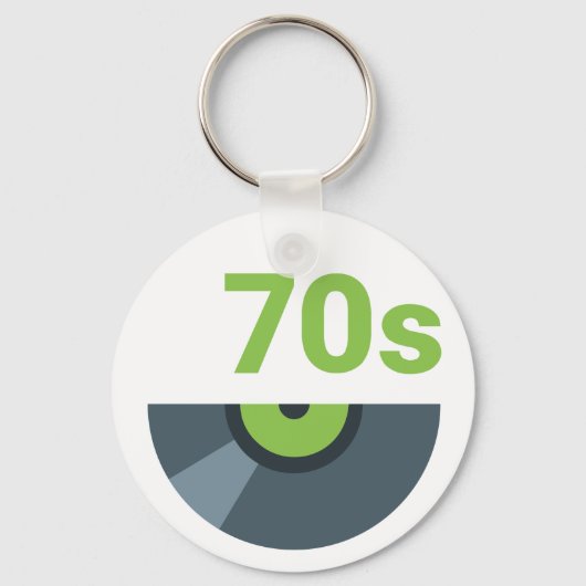 70年代1970年代ロックレコード音楽 キーホルダー (正面)