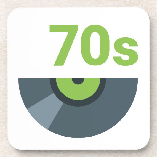 70年代1970年代ロックレコード音楽 コースター (正面)