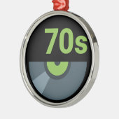 70年代1970年代ロックレコード音楽 メタルオーナメント (左)