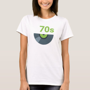 70年代1970年代ロックレコード音楽 Tシャツ