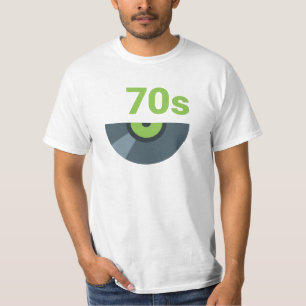 70年代1970年代ロックレコード音楽 Tシャツ