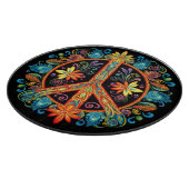 70年代60年代の平和サインカラフル カッティングボード (角)