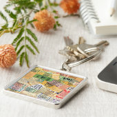 70年代80年代の音楽コンサートチケット。母素晴らしへの贈り物 キーホルダー (側面)