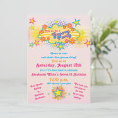 70年代 テーマ グルービー ディスコ スウィート16 バースデーパーティー 招待状 (スタンド正面)