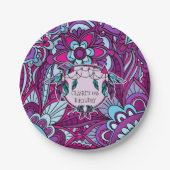 70年代、レトロのパーティーのプレート ペーパープレート (正面)