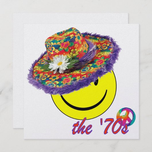 70年代 招待状 (正面/裏面)