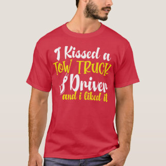 70年代 80年代の少年 レッカー車の運転手にキスした Tシャツ