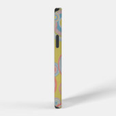70年代 80年代 サークル テクスチャー 壁紙 iPhoneケース (右側面)