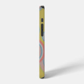 70年代 80年代 サークル テクスチャー 壁紙 iPhoneケース (左側面)