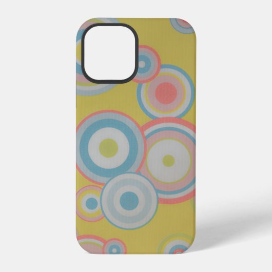 70年代 80年代 サークル テクスチャー 壁紙 iPhoneケース (裏面)