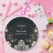 70年代 80年代 ファスト ボールド ボーホー コートハウス ウェディング ペーパープレート (パーティー)