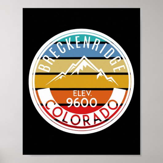70年代 80年代 ブレckenridge コロラド ロッキーMounta ポスター (正面)