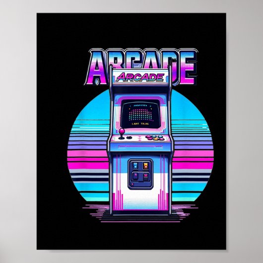 70年代 80年代 90年代 ビンテージ レトロ アーケード ビデオゲーム 古典的ゲーム ポスター (正面)