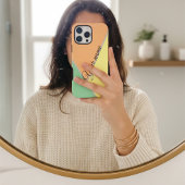 70年代COlorブロックジオメトリック抽象芸術パターカスタムン iPhoneケース