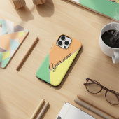 70年代COlorブロックジオメトリック抽象芸術パターカスタムン iPhoneケース