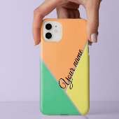 70年代COlorブロックジオメトリック抽象芸術パターカスタムン iPhoneケース