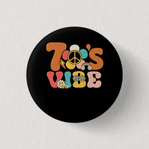 70年代Vibe 70年代コスチュームPeace Groovy Hippie 70年代 缶バッジ