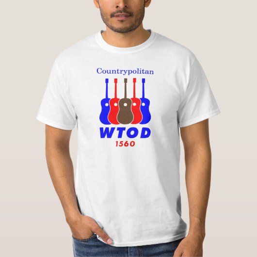 70年代WTOD 1560 AM Countrypolitanのラジオ Tシャツ (正面)