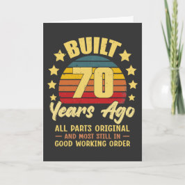 70年前から全ての部品がオリジナルのまま 70歳の誕生日 カード