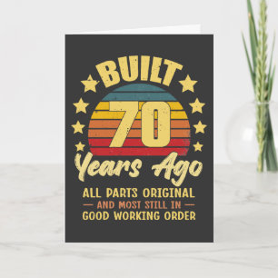 70年前から全ての部品がオリジナルのまま、70歳の誕生日 カード