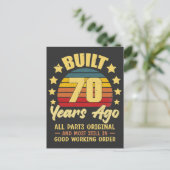 70年前から全ての部品がオリジナルのまま、70歳の誕生日 ポストカード (スタンド正面)