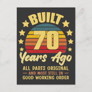 70年前から全ての部品がオリジナルのまま、70歳の誕生日 ポストカード