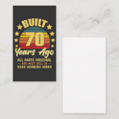 70年前製造 オールパーツオリジナル 70歳の誕生日 名刺 (正面/裏面)