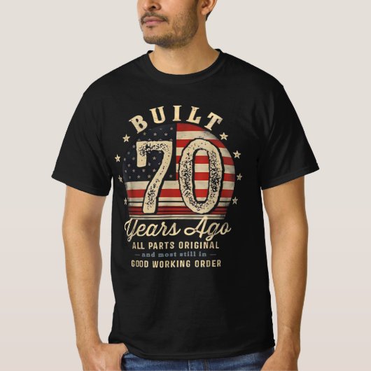70年前製造 誕生日お祝い70歳 Tシャツ (正面)
