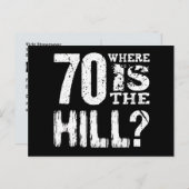 70年目おもしろいの誕生日日付V05Fを保存 案内ポストカード (正面/裏面)